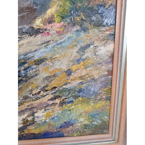 252 - A mid 20th century framed oil on board of a landscape scene signed C.E.I. Toogood and dated 1963 - a... 