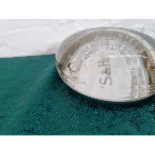 281 - A Stevenson & Howell Ltd glass paperweight - approx. 8cm diameter