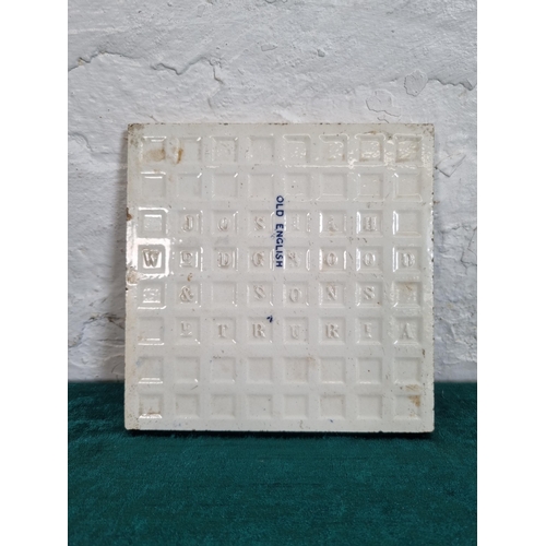 289 - A 19th century Josiah Wedgwood & Sons Etruria Old English Months Series July ceramic tile - approx. ... 