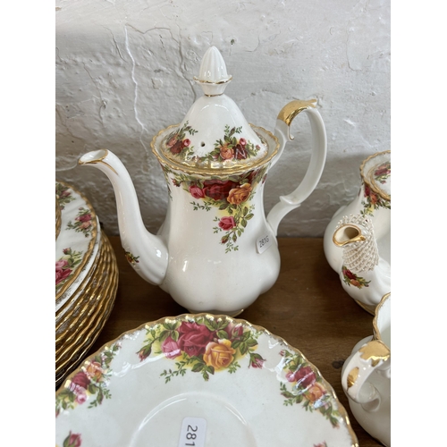 299 - A collection of Royal Albert Old Country Roses bone china to include twenty two teacups, twenty thre... 