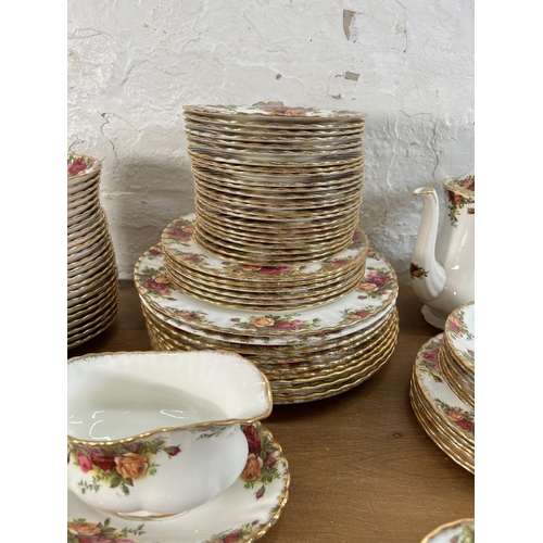 299 - A collection of Royal Albert Old Country Roses bone china to include twenty two teacups, twenty thre... 