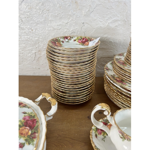 299 - A collection of Royal Albert Old Country Roses bone china to include twenty two teacups, twenty thre... 