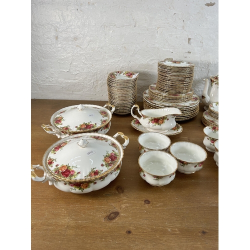 299 - A collection of Royal Albert Old Country Roses bone china to include twenty two teacups, twenty thre... 