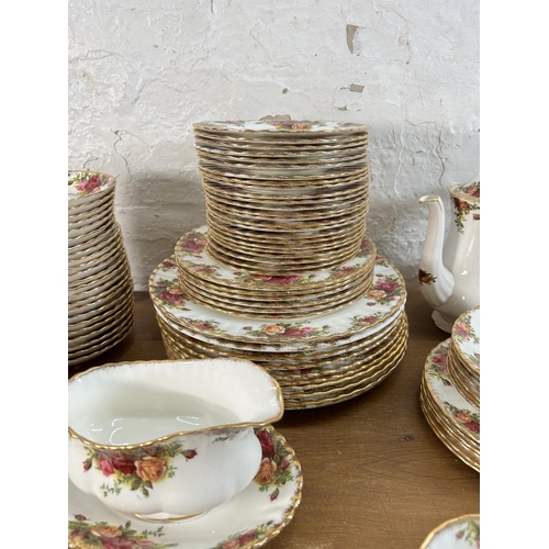 299 - A collection of Royal Albert Old Country Roses bone china to include twenty two teacups, twenty thre... 