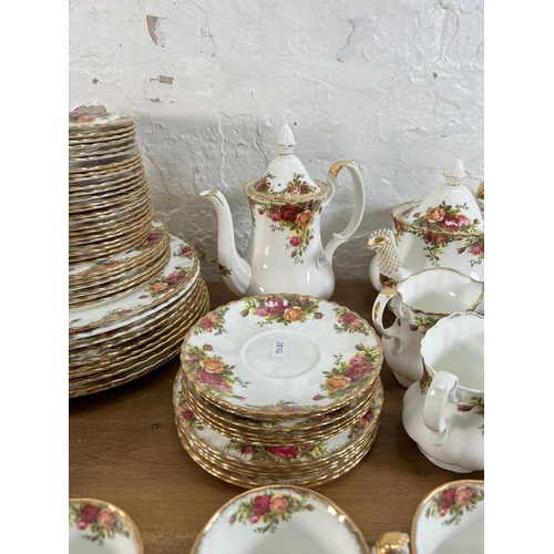 299 - A collection of Royal Albert Old Country Roses bone china to include twenty two teacups, twenty thre... 