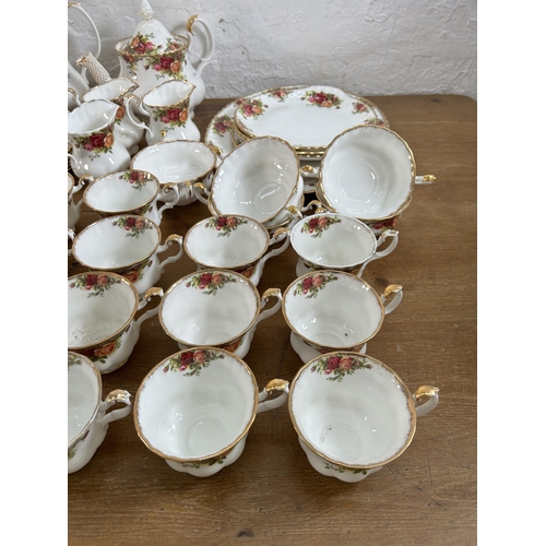 299 - A collection of Royal Albert Old Country Roses bone china to include twenty two teacups, twenty thre... 