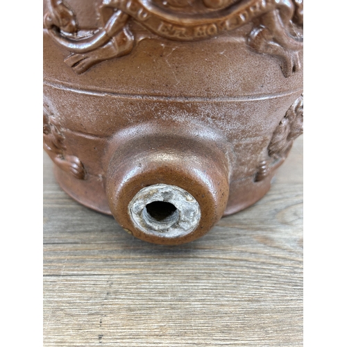 309 - A Victorian salt glazed stoneware spirit barrel - approx. 37cm high