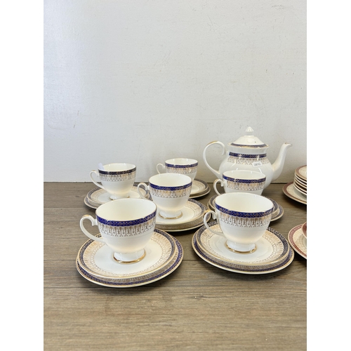 316 - Two tea sets, one Royal Grafton Majestic and one Canterbury Blue Danube