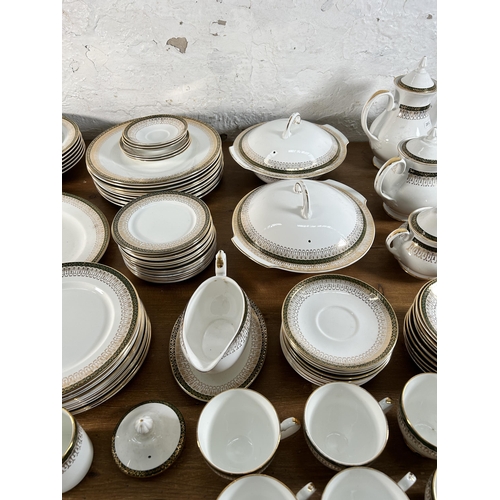 317 - A collection of Royal Grafton Majestic bone china to include five coffee cups, eighteen teacups, tea... 