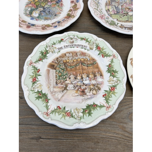 322 - Eight Royal Doulton plates, seven Brambly Hedge and one Bunnykins