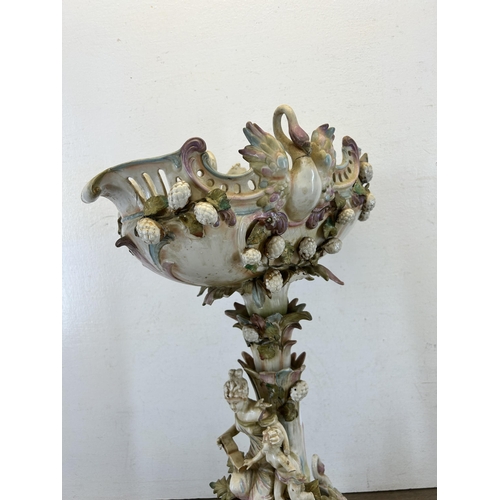 326 - A 19th century continental porcelain figural centrepiece - approx. 58cm high