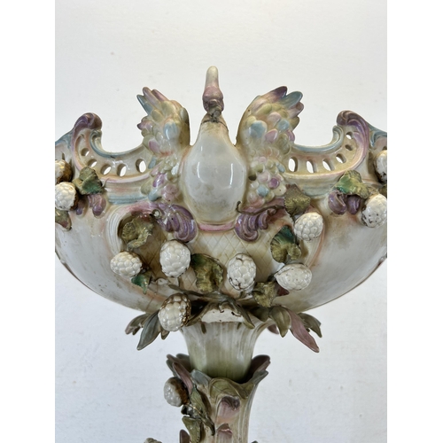 326 - A 19th century continental porcelain figural centrepiece - approx. 58cm high