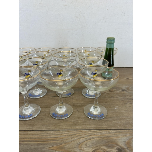 340 - Seventeen vintage Babycham advertising drinking glasses