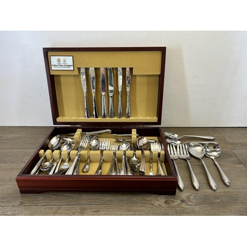 373 - An Arthur Price canteen containing cutlery to include Oxford Hall, Regency, Oneida etc.