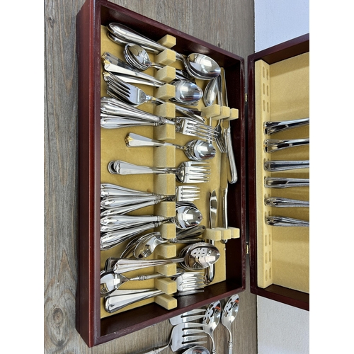 373 - An Arthur Price canteen containing cutlery to include Oxford Hall, Regency, Oneida etc.