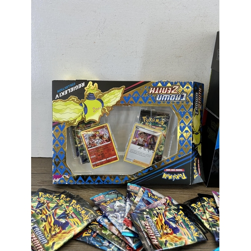 383 - A collection of Pokémon cards to include Crown Zenith, Regieleki V collection, Crown Zenith Elite tr... 