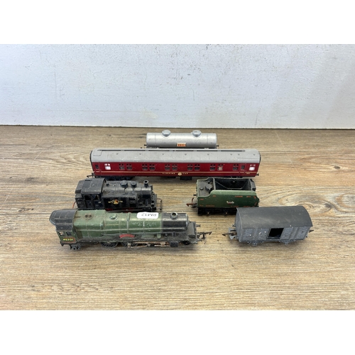 386 - Six pieces of modern railway to include Tri-ang Princess Elizabeth locomotive, Jouef for Playcraft B... 