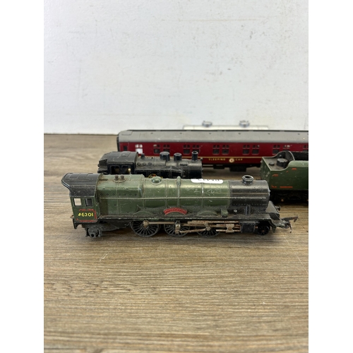 386 - Six pieces of modern railway to include Tri-ang Princess Elizabeth locomotive, Jouef for Playcraft B... 