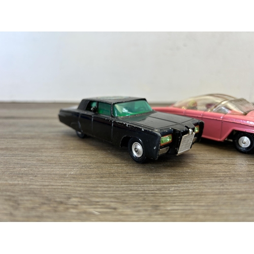 397 - Five vintage die-cast model vehicles, Corgi the Green Hornet's Black Beauty, Corgi Chitty Chitty Ban... 