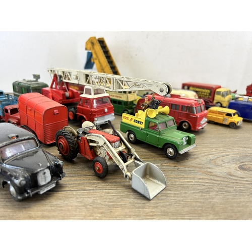 400 - A large collection of vintage die-cast model vehicles to include Corgi Land Rover, Dinky Dunlop doub... 