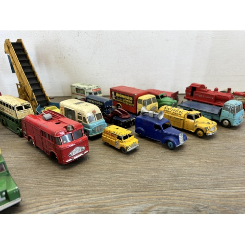 400 - A large collection of vintage die-cast model vehicles to include Corgi Land Rover, Dinky Dunlop doub... 