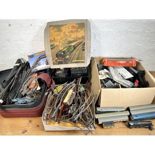 411 - A collection of model railway accessories to include Tri-ang Princess Victoria locomotive, Hornby Ra... 