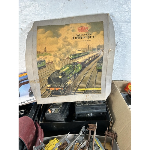 411 - A collection of model railway accessories to include Tri-ang Princess Victoria locomotive, Hornby Ra... 