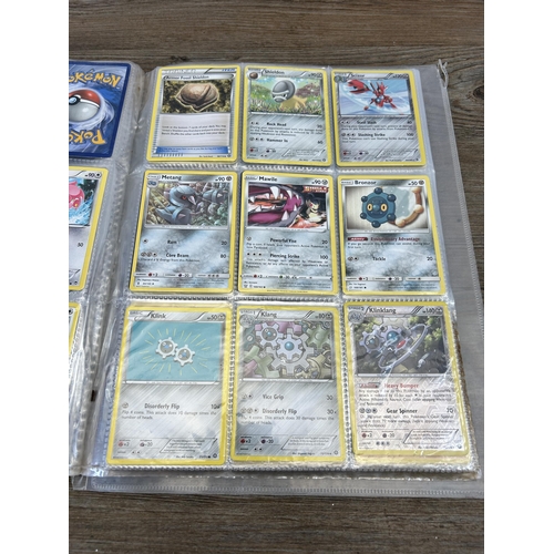 423 - A large collection of Pokémon trading cards to include two Jumbo cards, GX, EX and V cards, various ... 