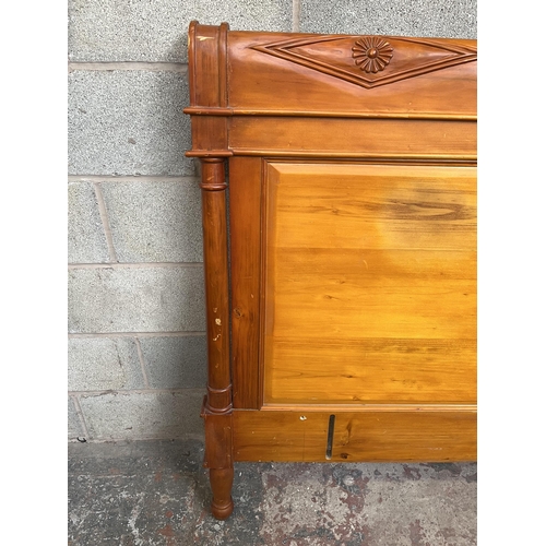 11 - A kauri wood bed headboard - approx. 157cm wide