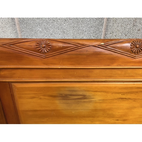 11 - A kauri wood bed headboard - approx. 157cm wide