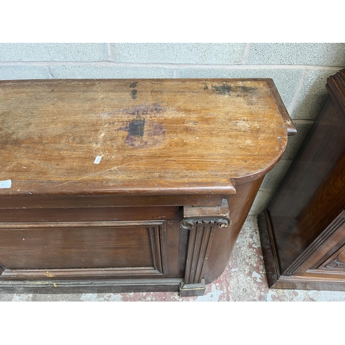 3 - A Victorian carved mahogany chiffonier sideboard