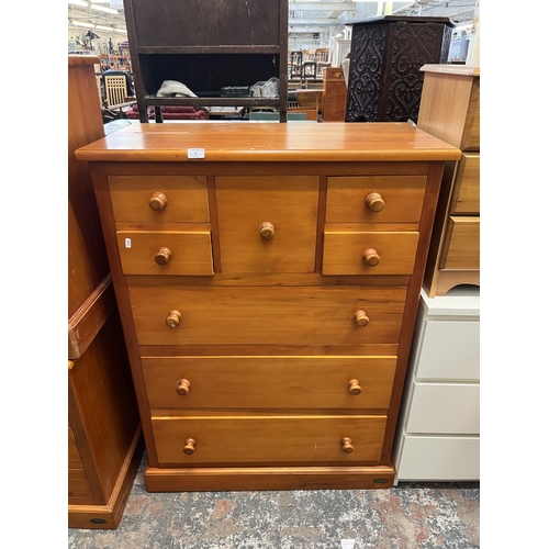 32 - An Ameta Kauri Country chest of drawers with dressing table mirror - approx. 121cm high x 90cm wide ... 