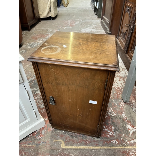 33 - Two bedside cabinets, one Austinsuite walnut and one white painted