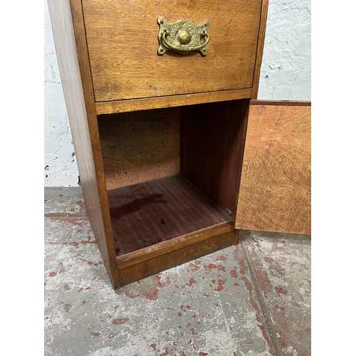 44 - A mahogany bedside cabinet with two drawers and single cupboard door