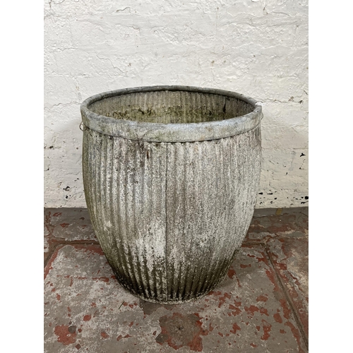 47 - A galvanised dolly tub - approx. 52cm high x 44cm diameter