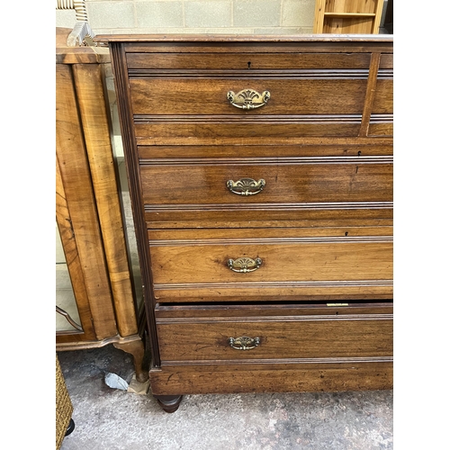 63 - A 19th century mahogany chest of two short over three long drawers - approx. 123cm high x 122cm wide... 