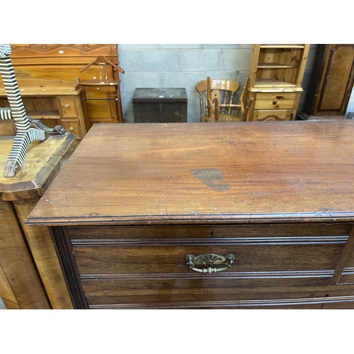 63 - A 19th century mahogany chest of two short over three long drawers - approx. 123cm high x 122cm wide... 