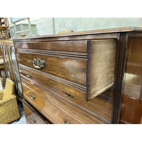 63 - A 19th century mahogany chest of two short over three long drawers - approx. 123cm high x 122cm wide... 