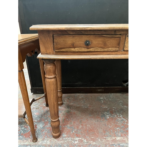 71 - An Indian sheesham wood console table