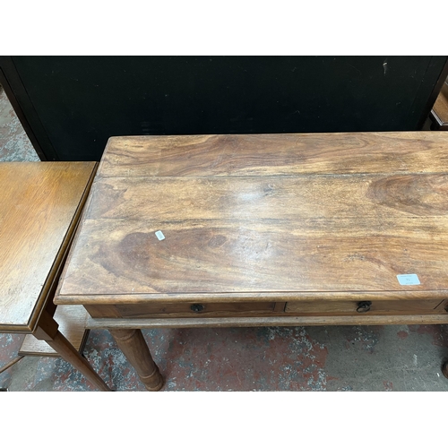 71 - An Indian sheesham wood console table