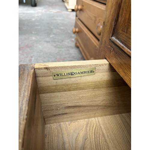 88 - A Willis & Gambier solid oak stereo cabinet