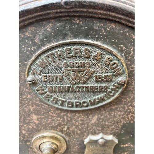 161 - A T. Withers & Son West Bromwich cast iron safe - approx. 51cm high x 40cm wide x 43cm deep