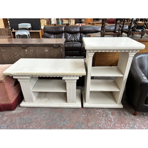 171 - Two pieces of Neoclassical style fibreglass furniture