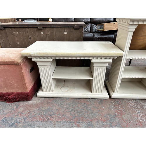 171 - Two pieces of Neoclassical style fibreglass furniture