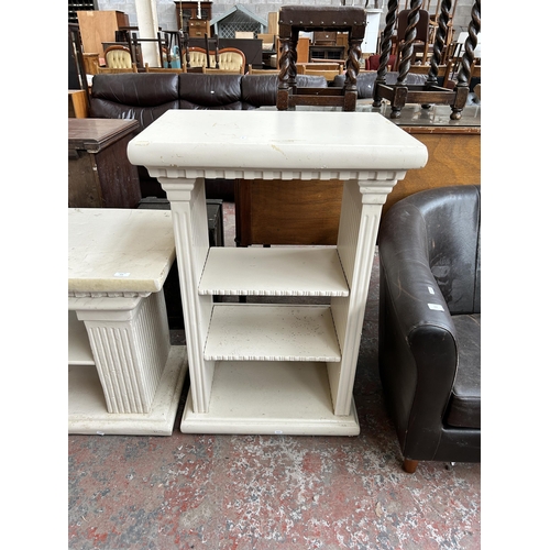 171 - Two pieces of Neoclassical style fibreglass furniture