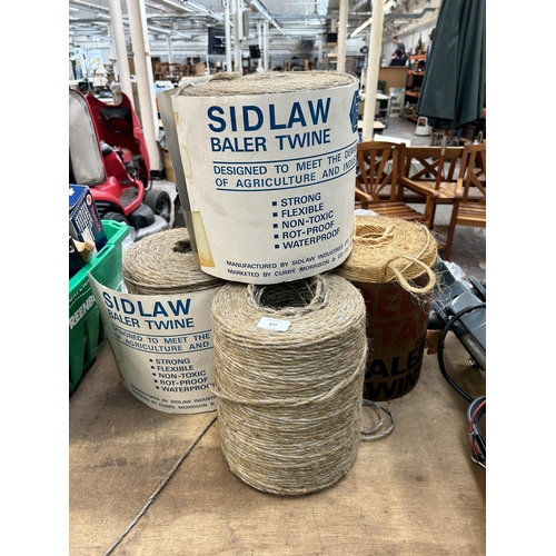 872 - Four rolls of Sidlaw Baler Twine