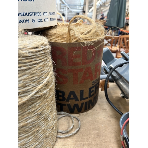 872 - Four rolls of Sidlaw Baler Twine