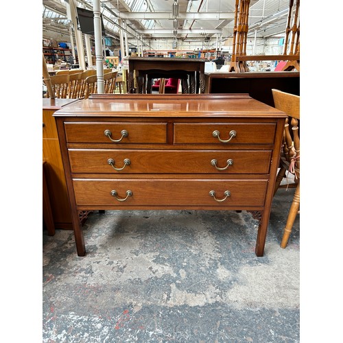 184 - An Edwardian mahogany chest of two short over two long drawers