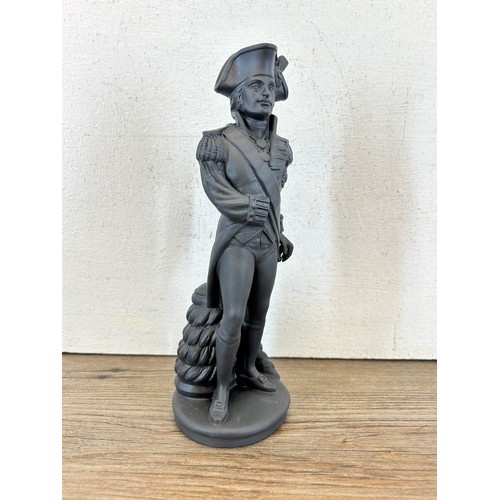 259A - A Wedgwood black basalt Nelson figurine - approx 22cm high