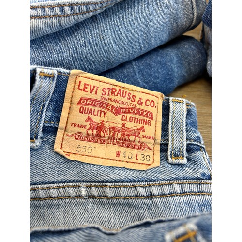 433 - Nine pairs of vintage Levi Strauss & Co. jeans to include 550, 540, 570 etc.